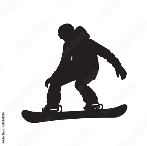 snowboarder silhouette vector illustration