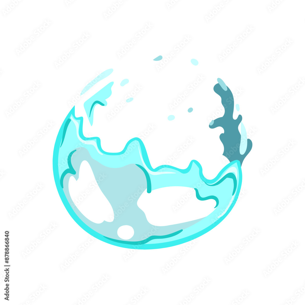 burst soap bubble explosion cartoon. water explode, ball sequence, foam effect burst soap bubble explosion sign. isolated symbol vector illustration burst soap bubble explosion cartoon. water explode, ball sequence, foam effect burst soap bubble explosion sign. isolated symbol vector illustration