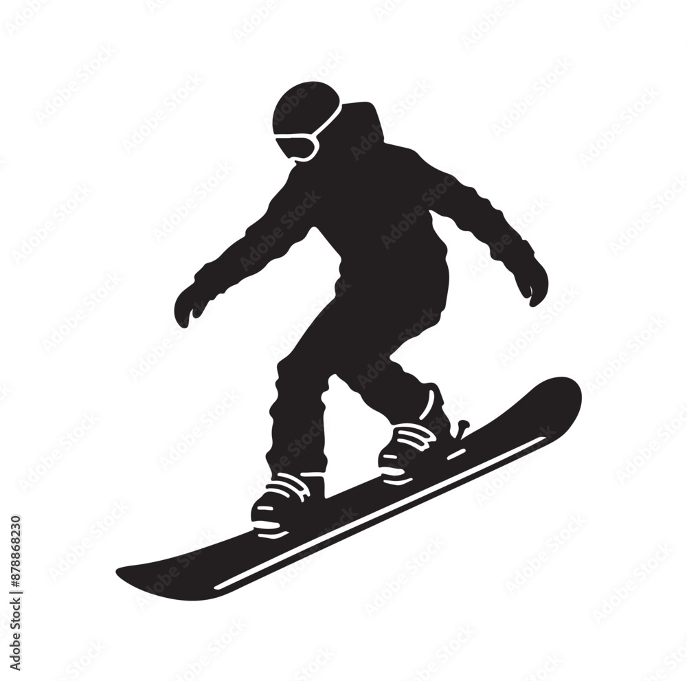 snowboarder silhouette vector illustration snowboarder silhouette vector illustration