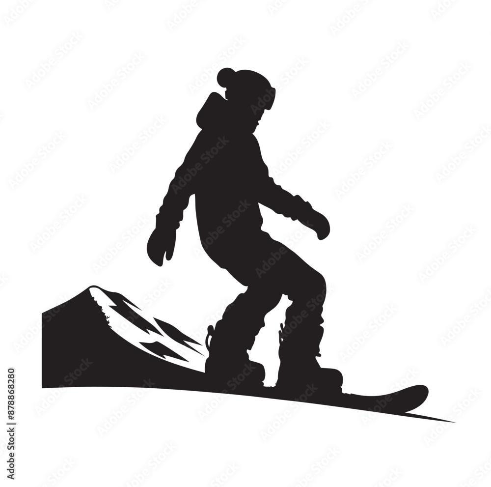 snowboarder silhouette vector illustration snowboarder silhouette vector illustration