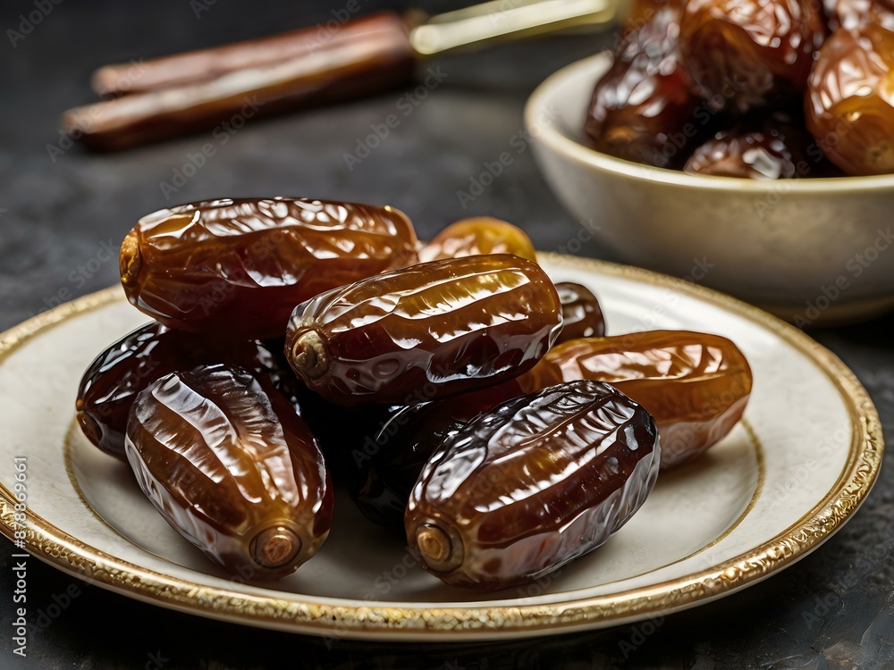dates close up. date palm background. Date palm on a traditional craftsman market.Horizontal image. dates close up. date palm background. Date palm on a traditional craftsman market.Horizontal image.