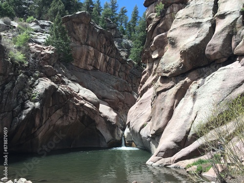 waterfall in the mountains