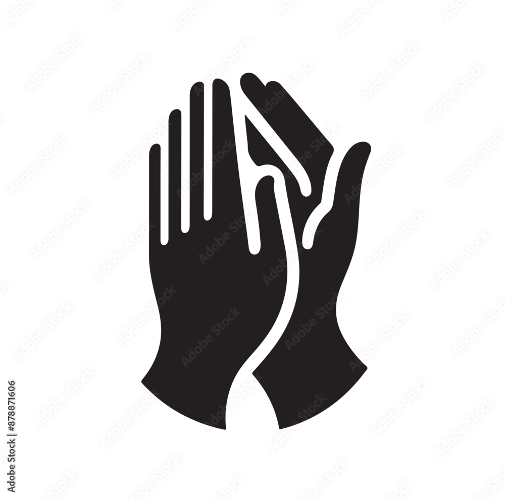 Obraz premium Applause set clapping hands icon set vector illustration