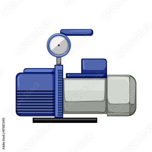 gauge vacuum pump cartoon. water pressure, condition underwater, compressor worker gauge vacuum pump sign. isolated symbol vector illustration