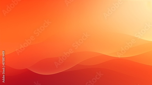 Abstract Gradient in Warm Sunset Hues with Smooth Flowing Waves