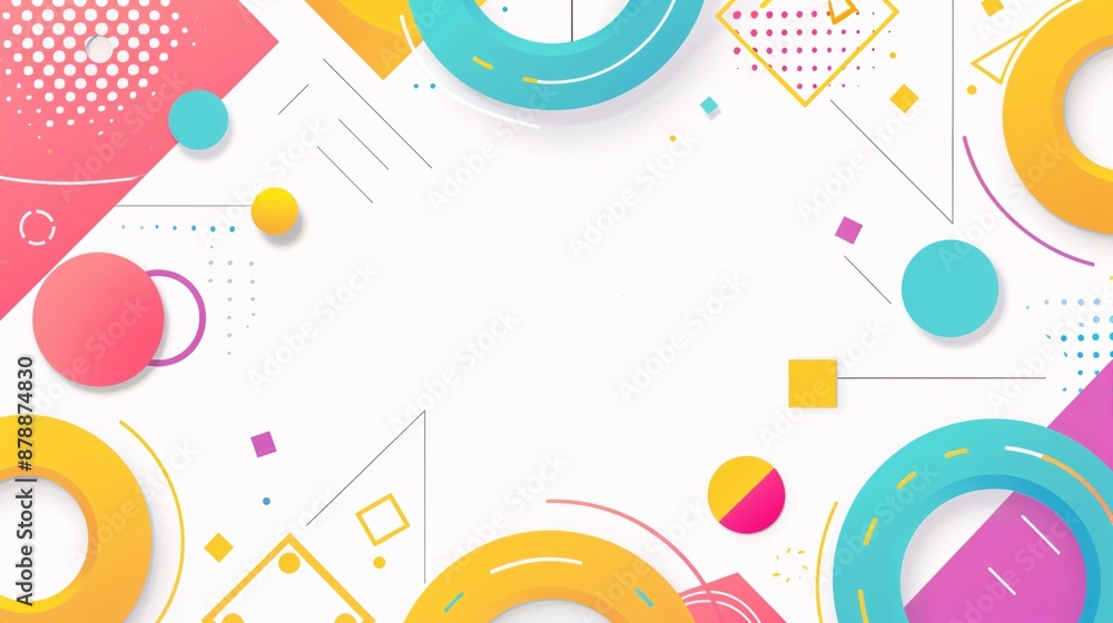 Fototapeta premium Abstract Geometric Design with Vibrant Colors