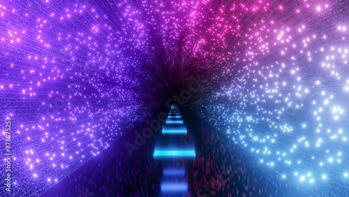 A Bright Futuristic Tunnel ...