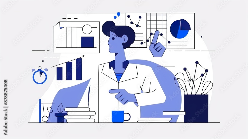 Business Analyst Presenting Data Insights. Business Analyst Presenting Data Insights.