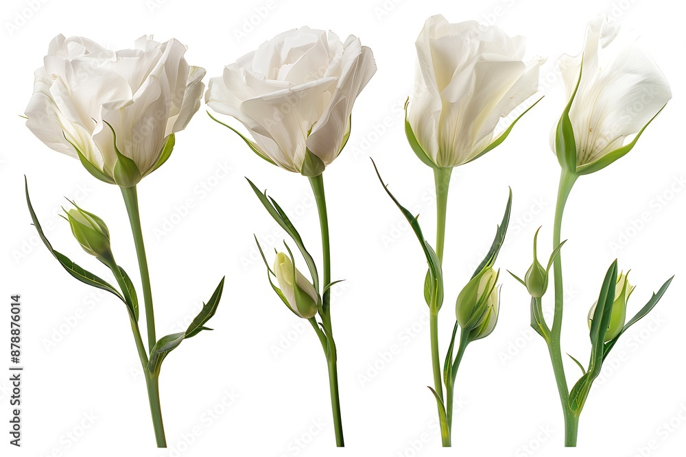 Lisianthus Flower Isolated on White Background Lisianthus Flower Isolated on White Background