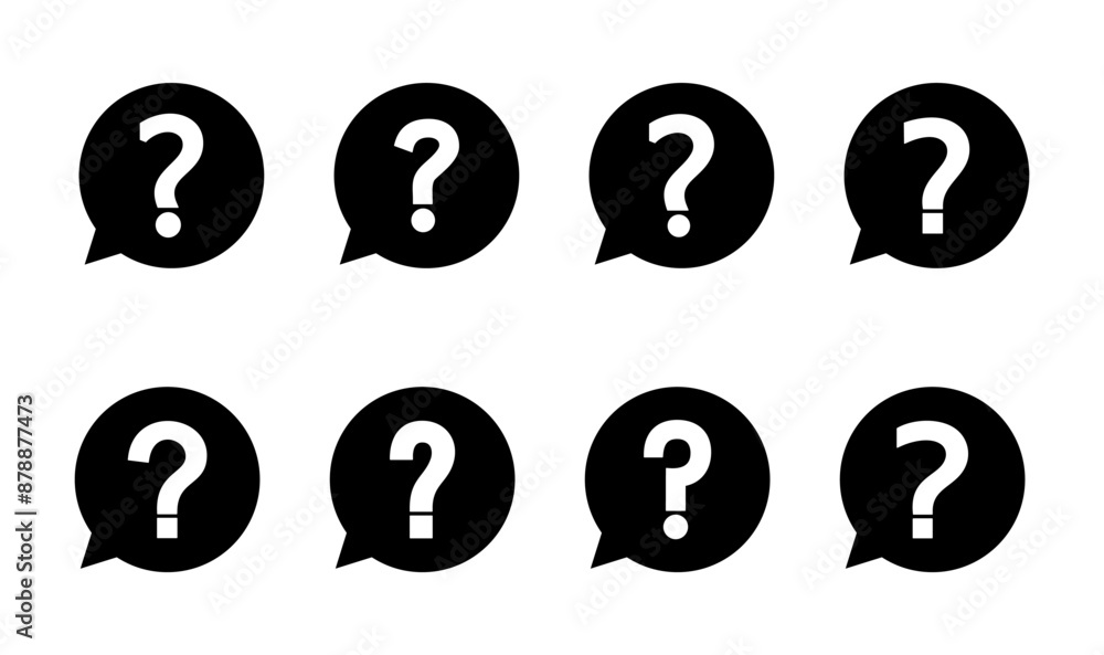 Question icon set. question mark icon vector.