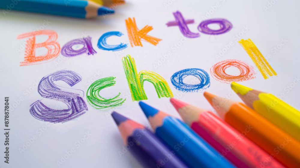 Inscription Back to School. Background with copy space for text