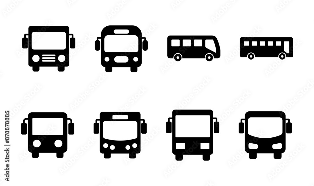 Bus icon set. bus vector icon Bus icon set. bus vector icon
