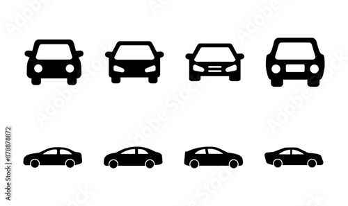 Car icon set. car vector icon. small sedan