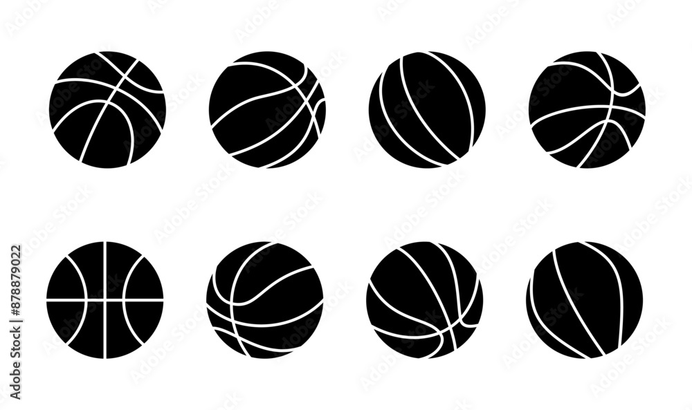 Obraz premium Basketball icon set. Basketball ball icon. Basketball logo vector icon