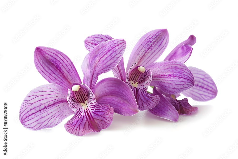 Purple Orchid Isolated on White Background. Beautiful Orchid Flower Purple Orchid Isolated on White Background. Beautiful Orchid Flower