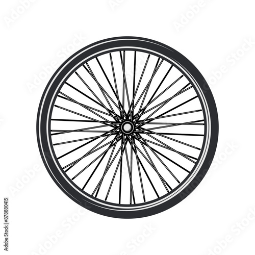 side wheel bike cartoon. gear view, doodle rim, mountain logo side wheel bike sign. isolated symbol vector illustration