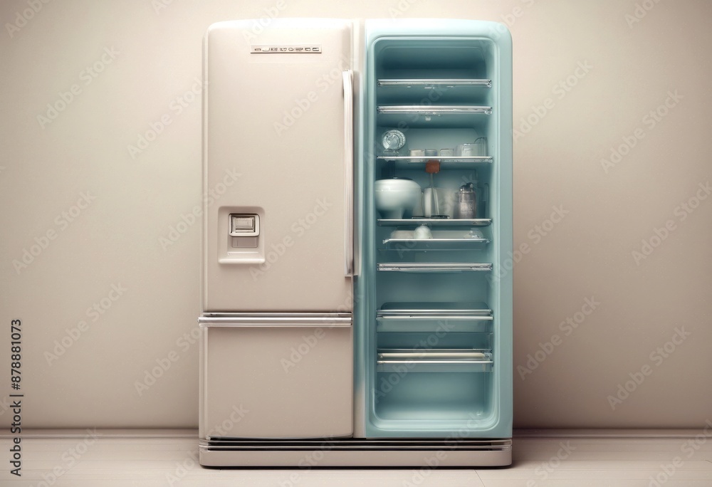 refrigerator retro olated isolated white deep freezer door kitchen cold refrigerator retro olated isolated white deep freezer door kitchen cold