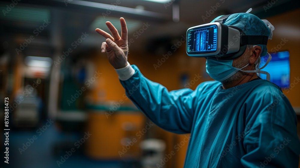 VRで手術をする医者
