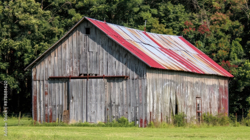 Obraz premium Old Barn with Red Roof.
