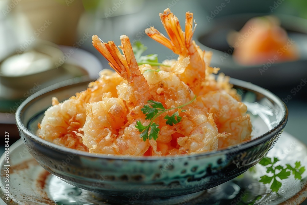 Japanese Cuisine. Tempura Shrimps or Deep Fried Shrimps
Japanese Cuisine. Tempura Shrimps or Deep Fried Shrimps
