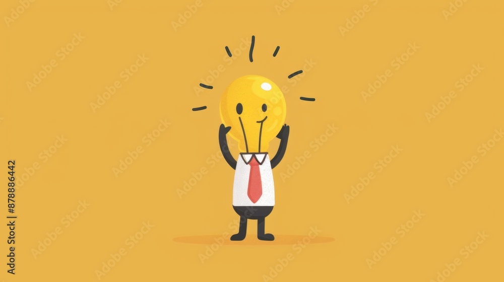 An animated figure in a tie, holding a luminous light bulb, signifying the spark of a new idea in a fun, cartoonish style.
An animated figure in a tie, holding a luminous light bulb, signifying the spark of a new idea in a fun, cartoonish style.