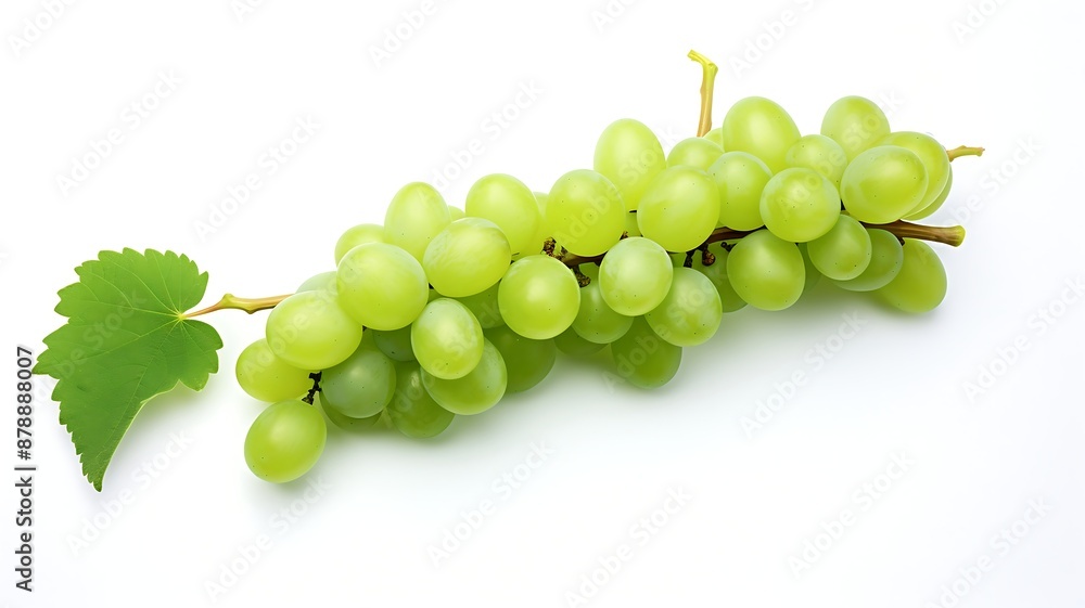 Green grapess fruit on white background Green grapess fruit on white background