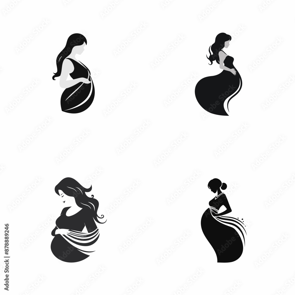 Pregnant logo design vector illustration Pregnant logo design vector illustration