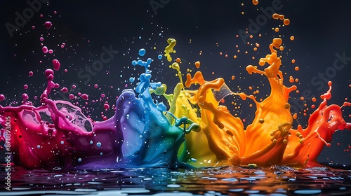 Vibrant Color Explosion in Motion