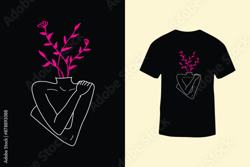 Romantic t-shirt design vector template