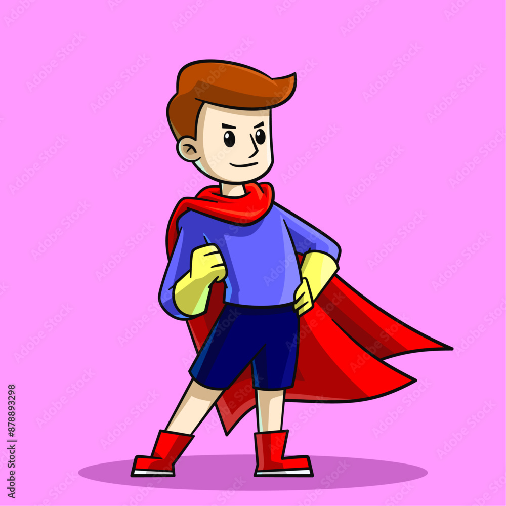 Cartoon Superhero Character Illustration Cartoon Superhero Character Illustration