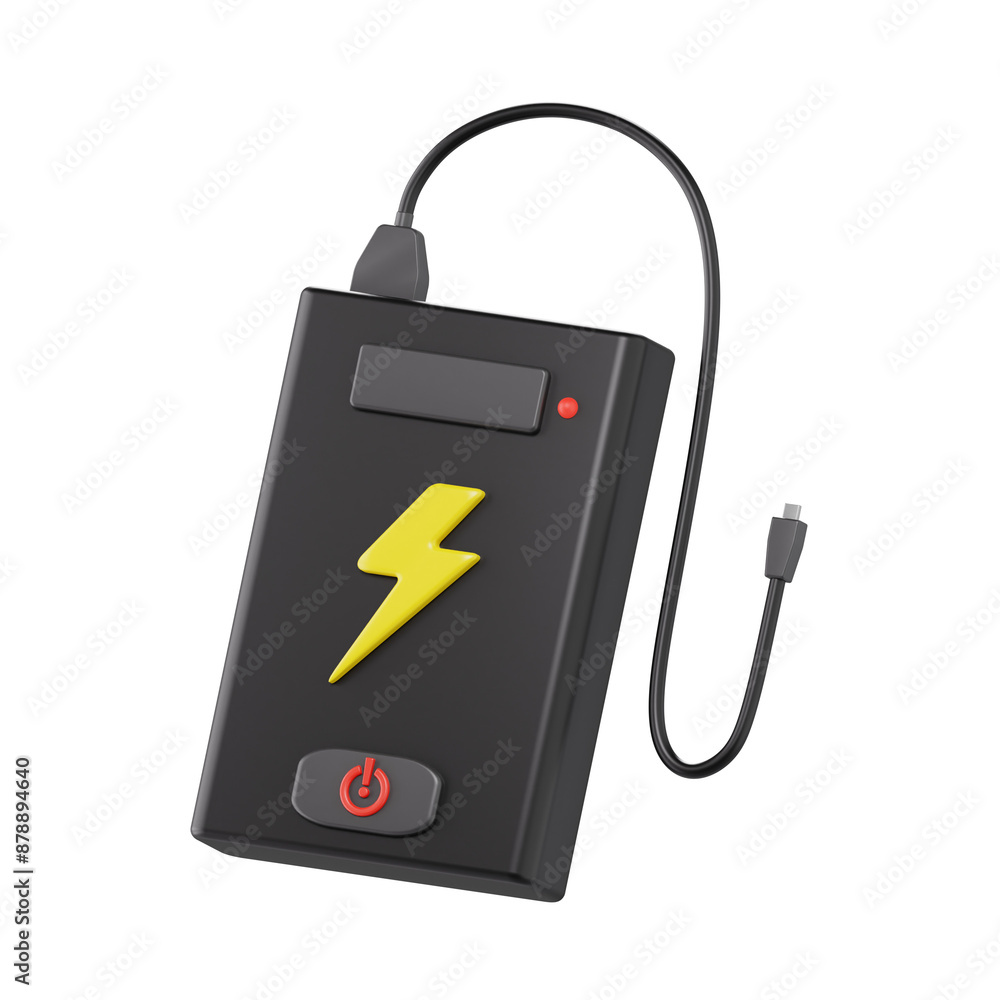 power bank 3d icon, content creator 3d icon set, transparent background power bank 3d icon, content creator 3d icon set, transparent background