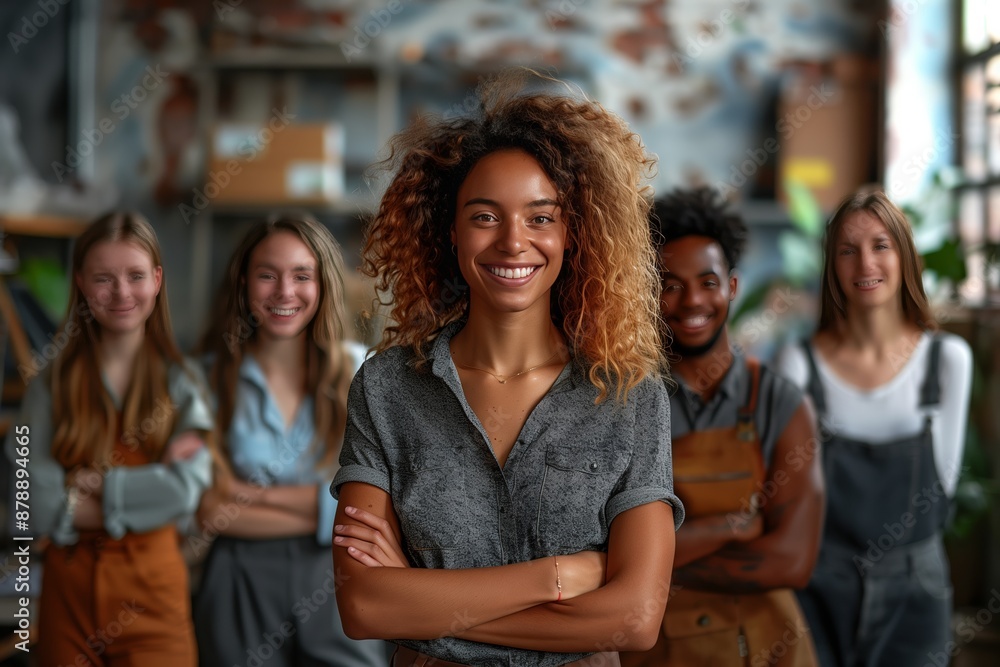 Obraz premium Networking Event: Young Start-up Founders Meet Experienced Business Trainer