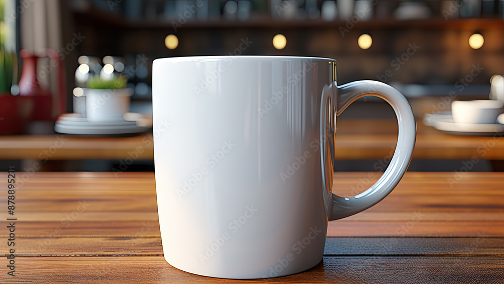 Close-Up Shot of Mug Mock-Up. Created with generative AI Close-Up Shot of Mug Mock-Up. Created with generative AI