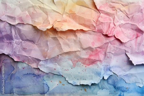 Wallpaper Mural A close-up view of watercolor paint on a piece of paper, great for illustrating artistic processes or creative expression Torontodigital.ca