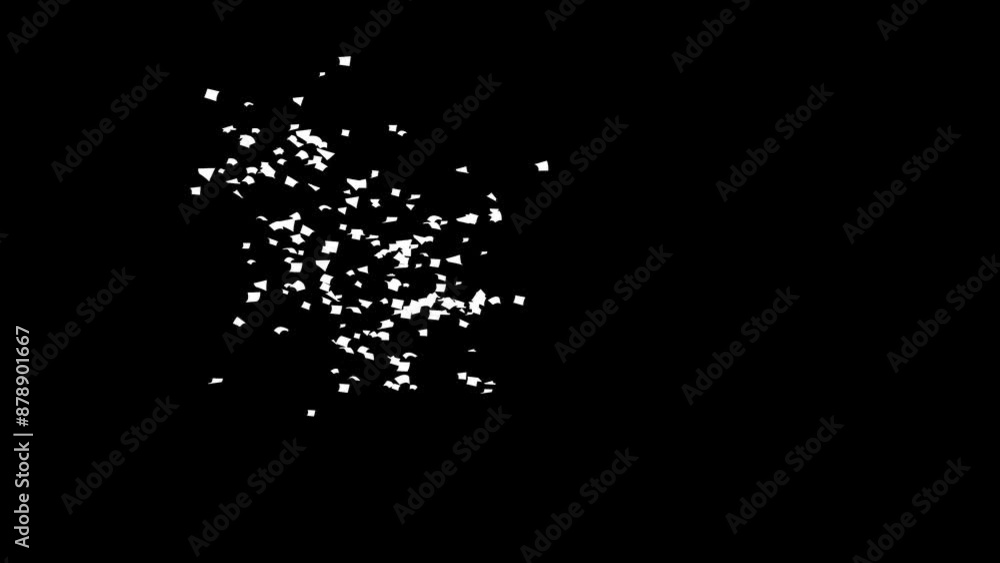 Confetti explosion on Black, Green screen and Matte Channel Confetti explosion on Black, Green screen and Matte Channel