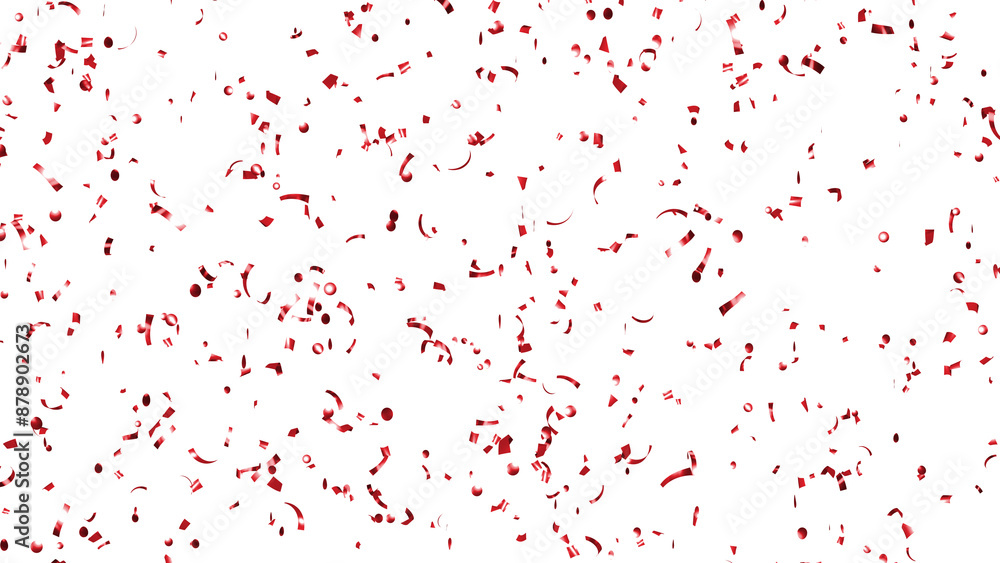 Luxury falling red Confetti on White Background Luxury falling red Confetti on White Background