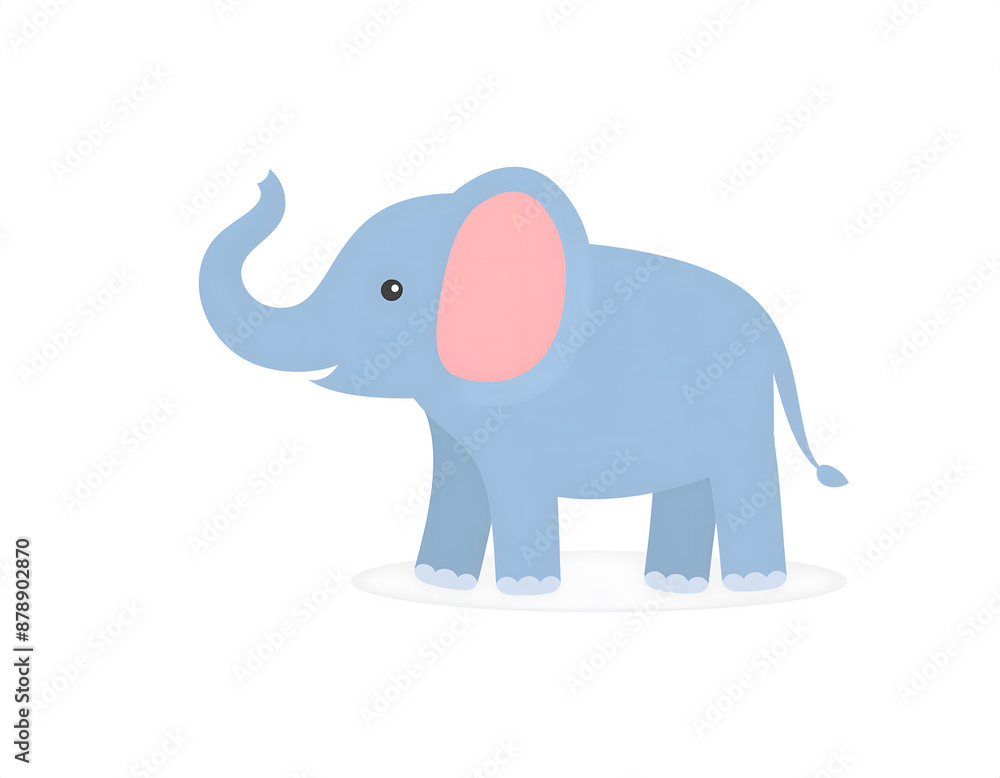 A standing elephant cartoon illustration A standing elephant cartoon illustration