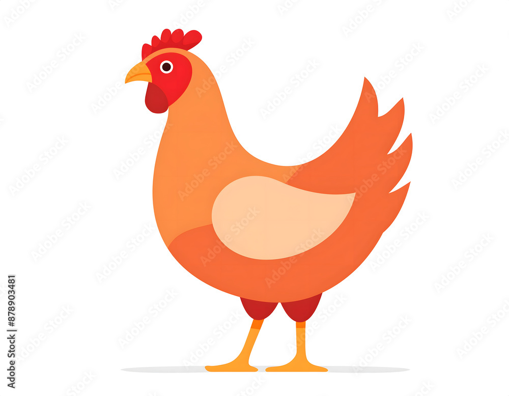 Fototapeta premium Chinese Zodiac Rooster Cartoon Illustration