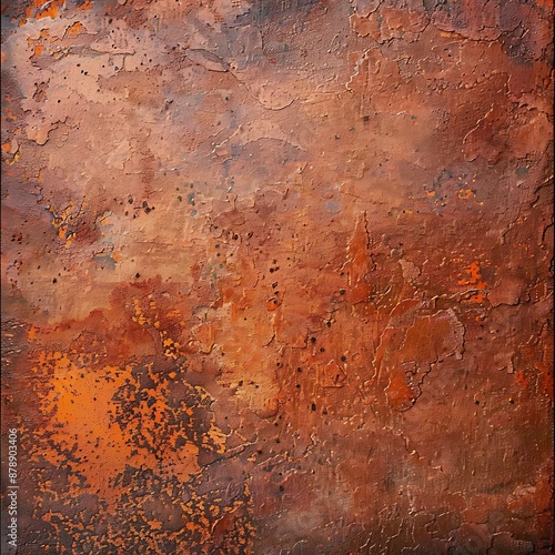 Grungy texture abstract ombre banner featuring a rust copper grainy noisy background, perfect for creating an edgy and industrial aesthetic.  © mohammed