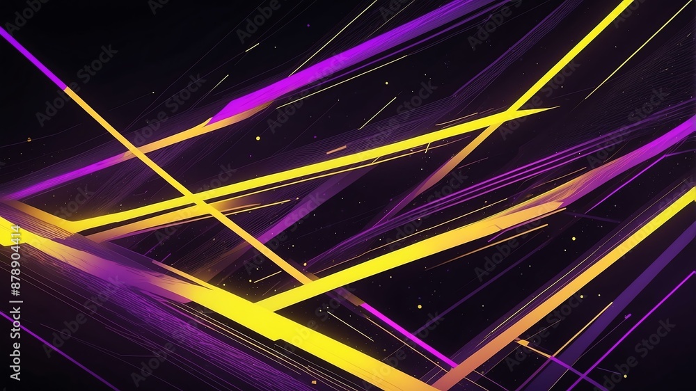Obraz premium abstract futuristic bright yellow and neon purple diag background