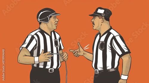 Wallpaper Mural Animated discussion between referees during a disputed football play Torontodigital.ca