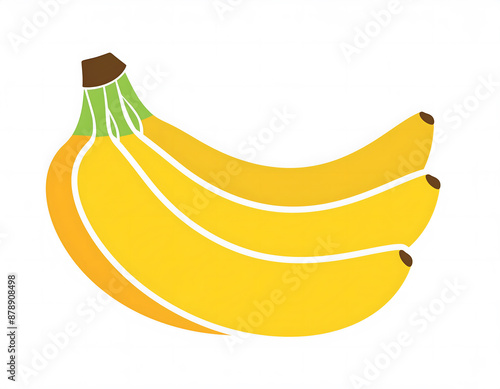 A fresh bunch of bananas fruit cartoon illustration