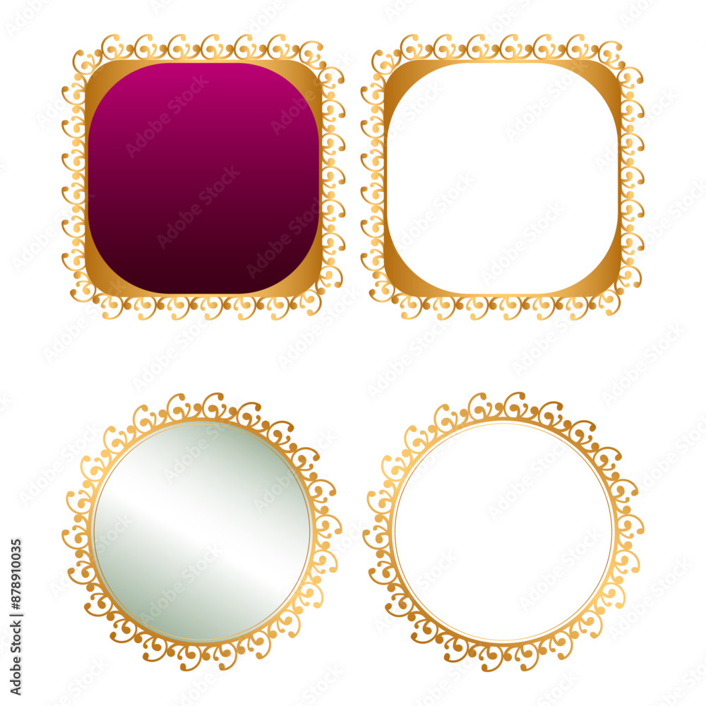 Luxury circle Golden Arabic Islamic Banner Title Frame Text Box Ramadan Transparent Background Luxury circle Golden Arabic Islamic Banner Title Frame Text Box Ramadan Transparent Background