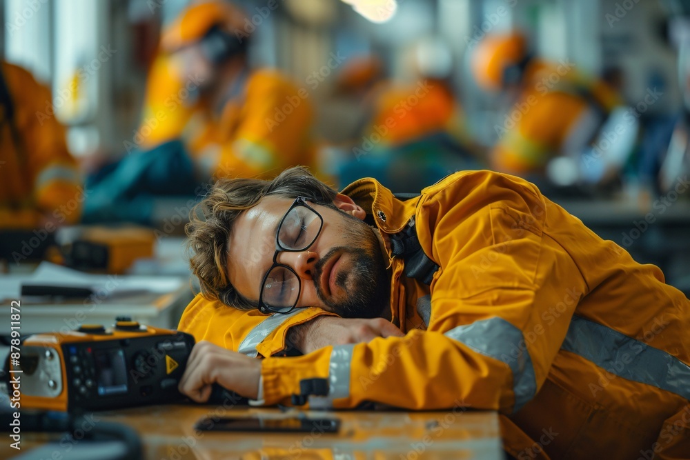 Construction miner having a break naps ,sleep during lunch time after working 12 HRS night shift in last 2 weeks and doing day shift change
Construction miner having a break naps ,sleep during lunch time after working 12 HRS night shift in last 2 weeks and doing day shift change