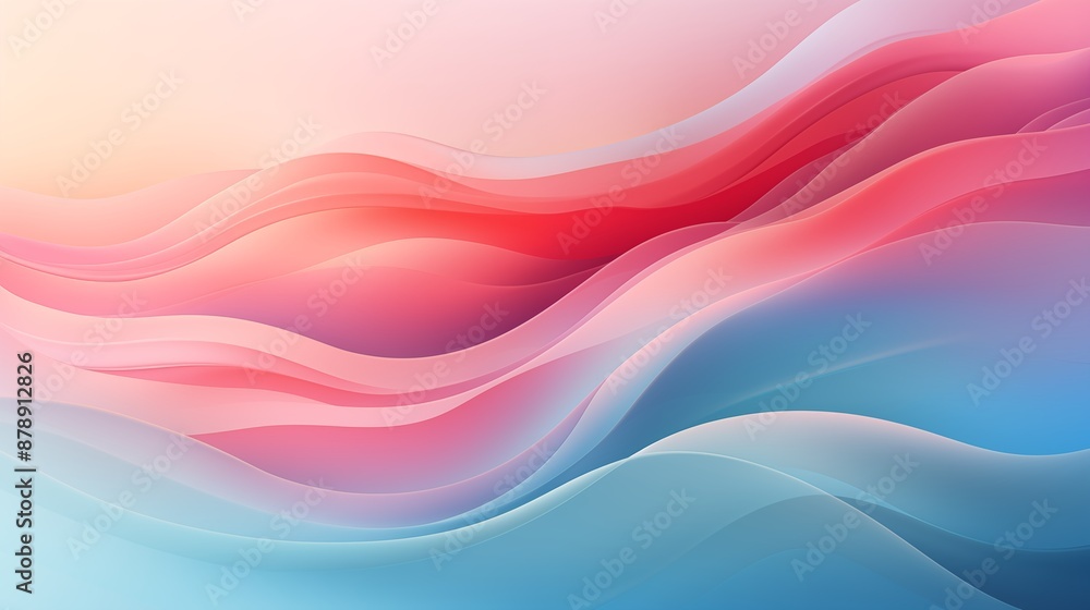 Abstract Fluid Waves with Pink, Red, and Blue Gradient Colors Abstract Fluid Waves with Pink, Red, and Blue Gradient Colors