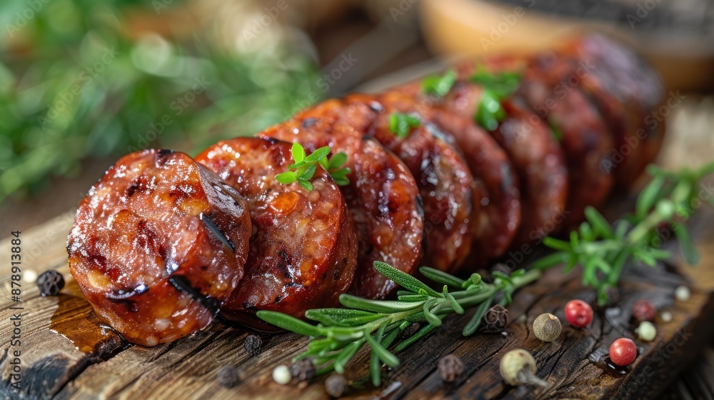 Grilled Sausage with Rosemary and Peppercorns Grilled Sausage with Rosemary and Peppercorns