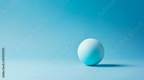 Rubber ball on blue background