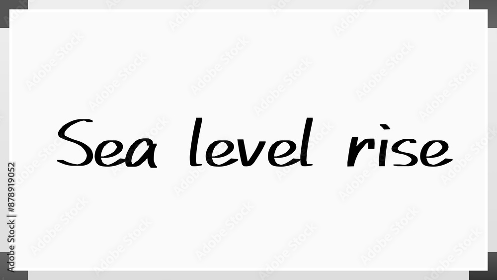 Sea level rise のホワイトボード風イラスト Sea level rise のホワイトボード風イラスト