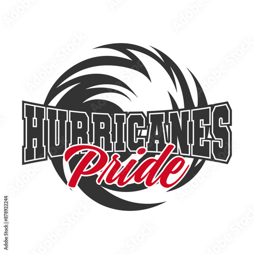 Hurricanes Illustration Clip Art Design Shape. Mascot Silhouette Icon Vector.	
