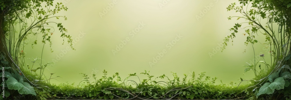 Green Leaves Frame. Green Leaves Frame.